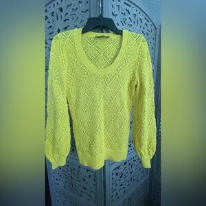 LOFT  Yellow Women's Crew Neck Sweater
